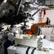 The Campos manikin being placed inside Orion on August 3, 2022.